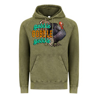 Vintage Olive Thanksgiving turkey gobble gobble Vintage Hoodie - NancyCooperArtShop