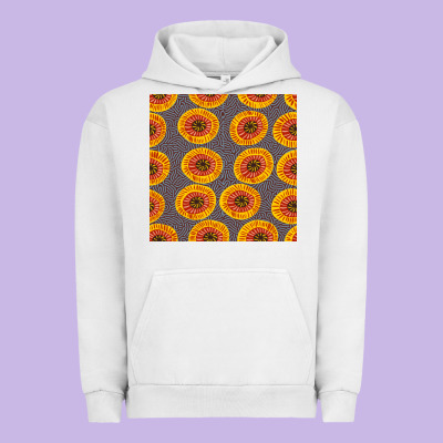African Fabric Seamless Pattern Urban Hoodie Designed By Bundleandbundleshop