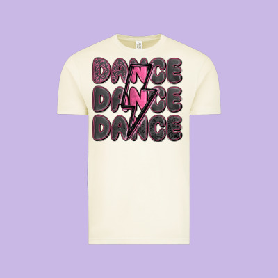 Dance Dance Dance With Lightning Bolt Vintage Tee Designed By Maliassmallbusiness