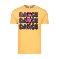 Vintage Mustard dance dance dance with lightning bolt Vintage Tee - MaliasSmallBusiness