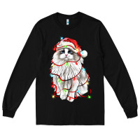 Black christmas ragdoll cat Long Sleeve Tee - LillyAllenDesigns