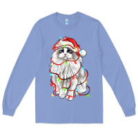 Colony Blue christmas ragdoll cat Long Sleeve Tee - LillyAllenDesigns
