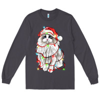 Smoke christmas ragdoll cat Long Sleeve Tee - LillyAllenDesigns