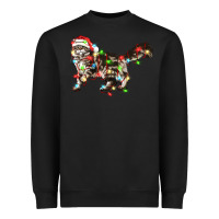 Black christmas christmas maine coon cat cat Heavyweight Sweatshirt - LillyAllenDesigns