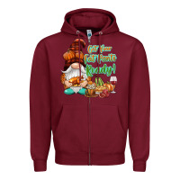 Burgundy Get your fat pants ready Zipper Hoodie - NancyCooperArtShop