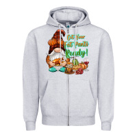 Heather Grey Get your fat pants ready Zipper Hoodie - NancyCooperArtShop