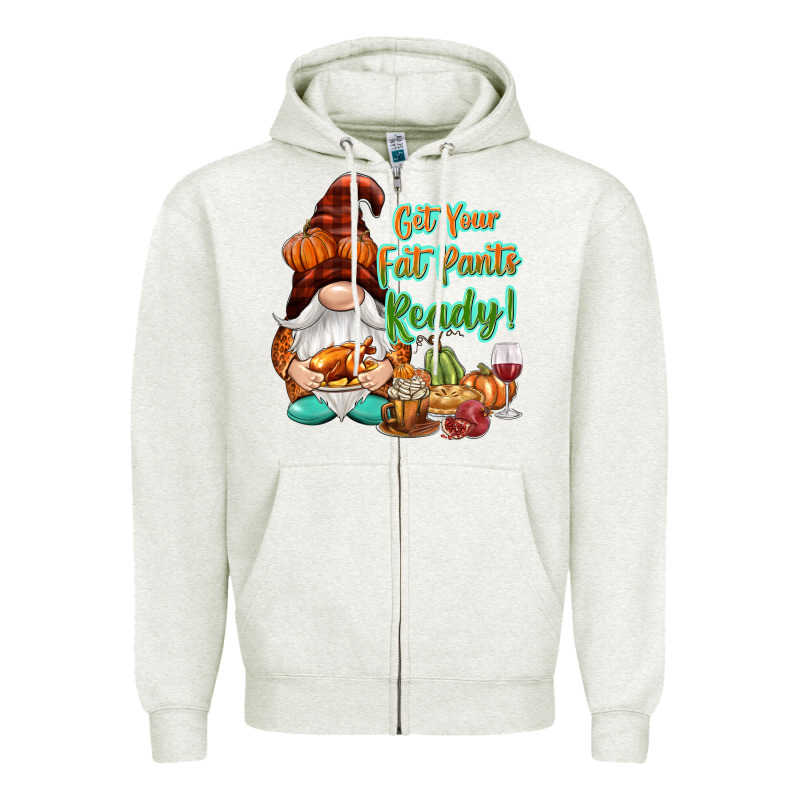 Get Your Fat Pants Ready Zipper Hoodie by NancyCooperArtShop | Teevron