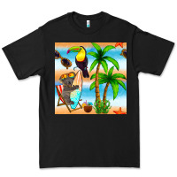 Black tropical animals seamless pattern Premium Tee - BundleAndBundleShop