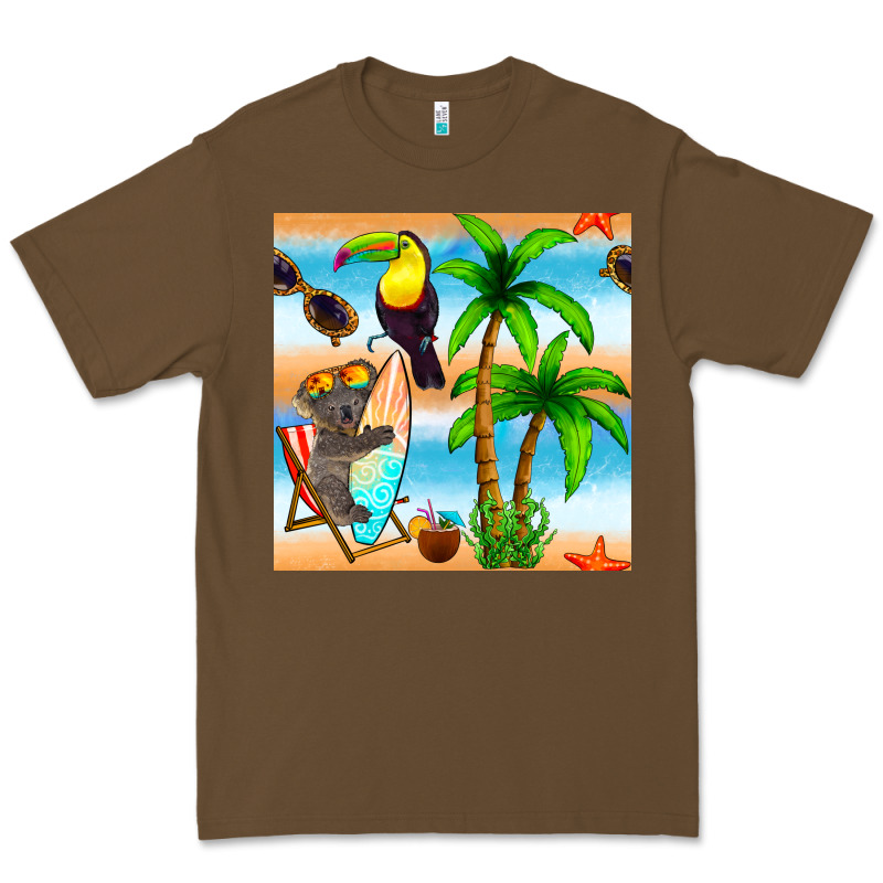 Tropical Animals Seamless Pattern Premium Tee by BundleAndBundleShop | Teevron