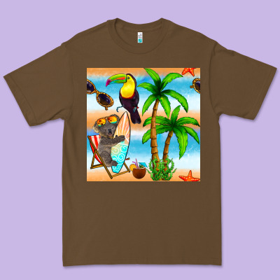 Tropical Animals Seamless Pattern Premium Tee Designed By Bundleandbundleshop