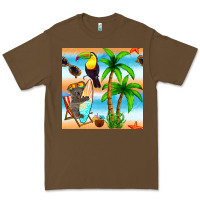 Cacao tropical animals seamless pattern Premium Tee - BundleAndBundleShop