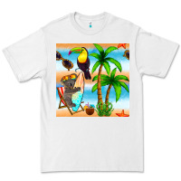 White tropical animals seamless pattern Premium Tee - BundleAndBundleShop
