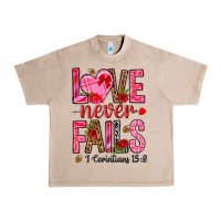 French Oak love never fails i corintians 13 8 Urban Heavy Tee - NancyCooperArtShop