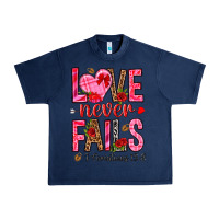 Navy love never fails i corintians 13 8 Urban Heavy Tee - NancyCooperArtShop