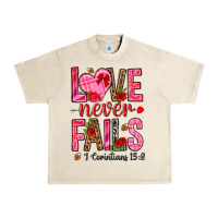 Sandshell love never fails i corintians 13 8 Urban Heavy Tee - NancyCooperArtShop