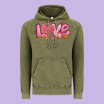 Love Mexican Conchas Valentines Day Vintage Hoodie Designed By Maliassmallbusiness