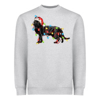 Heather Grey christmas bombay cat Heavyweight Sweatshirt - LillyAllenDesigns