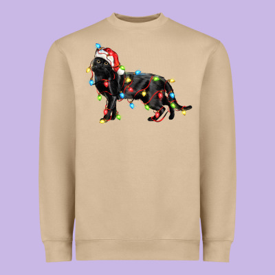 Christmas Bombay Cat Heavyweight Sweatshirt Designed By Lillyallendesigns