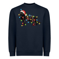 Navy christmas bombay cat Heavyweight Sweatshirt - LillyAllenDesigns