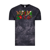 Cloud Black nurse life christmas Vintage Tee - NancyCooperArtShop