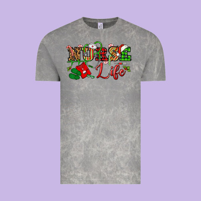 Nurse Life Christmas Vintage Tee Designed By Nancycooperartshop