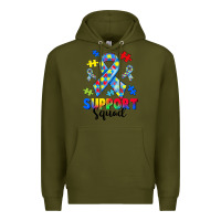 Army Green support squad autism Premium Hoodie - CowGirlArtShop