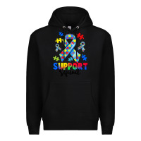 Black support squad autism Premium Hoodie - CowGirlArtShop
