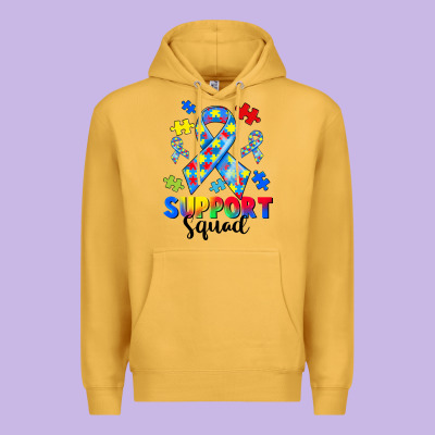 Support Squad Autism Premium Hoodie Designed By Cowgirlartshop