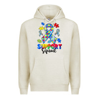 Oatmeal Heather support squad autism Premium Hoodie - CowGirlArtShop