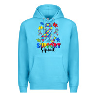 Ocean Blue support squad autism Premium Hoodie - CowGirlArtShop