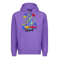Purple support squad autism Premium Hoodie - CowGirlArtShop