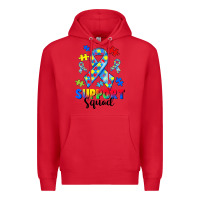 Red support squad autism Premium Hoodie - CowGirlArtShop