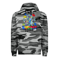 Slate Camo support squad autism Premium Hoodie - CowGirlArtShop