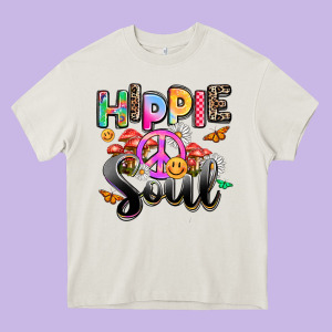 Hippie Soul Heavy Core Tee Designed By Adodesignshop