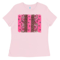 Bubblegum Pink ribbon brush stoke Ladies Tee - JahusDesignShop