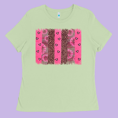 Ribbon Brush Stoke Ladies Tee Designed By Jahusdesignshop
