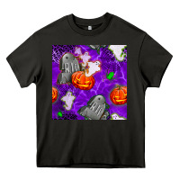 Asphalt tombstone and ghosts seamless paternal Heavy Core Tee - BundleAndBundleShop