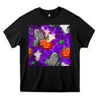 Black tombstone and ghosts seamless paternal Heavy Core Tee - BundleAndBundleShop