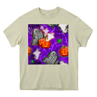 Mossy tombstone and ghosts seamless paternal Heavy Core Tee - BundleAndBundleShop