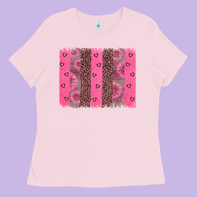 Ribbon Brush Stoke Ladies Tee Designed By Jahusdesignshop