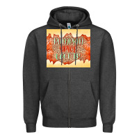 Charcoal Heather Pumpkin spice latte Zipper Hoodie - NancyCooperArtShop
