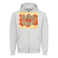 Dove Grey Pumpkin spice latte Zipper Hoodie - NancyCooperArtShop