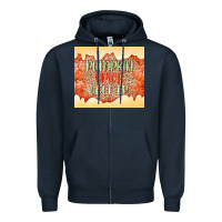 Navy Pumpkin spice latte Zipper Hoodie - NancyCooperArtShop