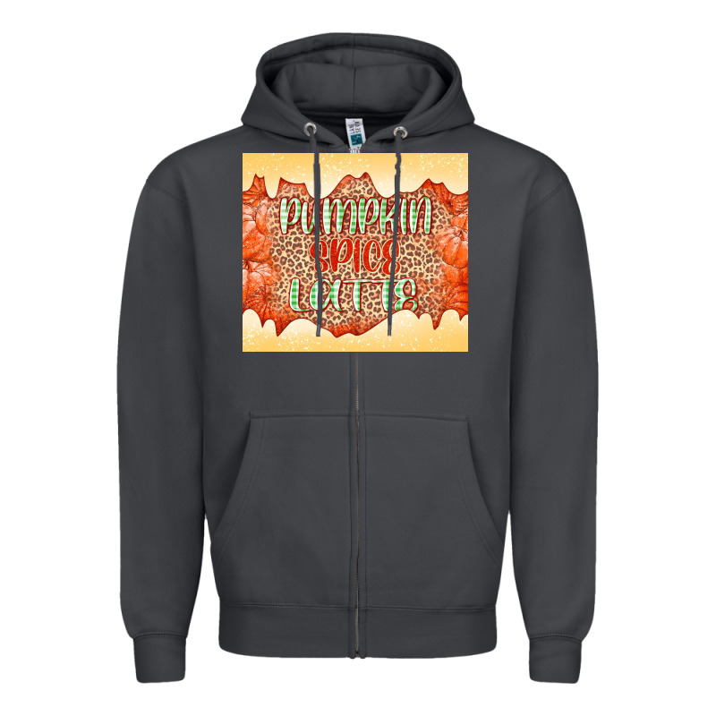 Pumpkin Spice Latte Zipper Hoodie by NancyCooperArtShop | Teevron