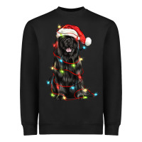 Black christmas newfoundland dog Heavyweight Sweatshirt - LillyAllenDesigns
