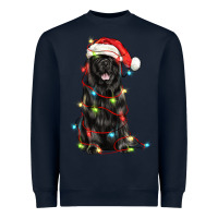 Navy christmas newfoundland dog Heavyweight Sweatshirt - LillyAllenDesigns