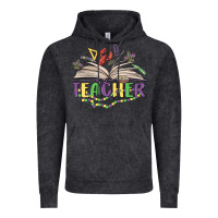 Vintage Black teacher mardi gras Vintage Hoodie - MaliasSmallBusiness
