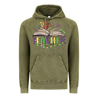 Vintage Olive teacher mardi gras Vintage Hoodie - MaliasSmallBusiness