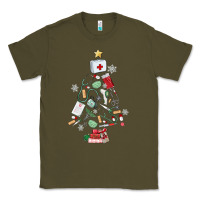 Army Green nurse christmas tree Classic Tee - MaliasSmallBusiness