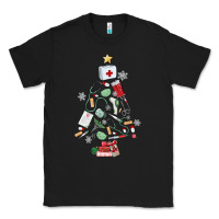Black nurse christmas tree Classic Tee - MaliasSmallBusiness